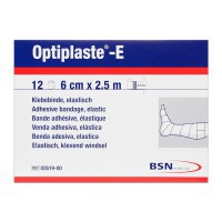 Optiplaste-E (ex-elastoplast-E) 6 cm x 2,5 metros: Venda elástica adhesiva de algodón y viscosa (Caja de 12 unidades)
